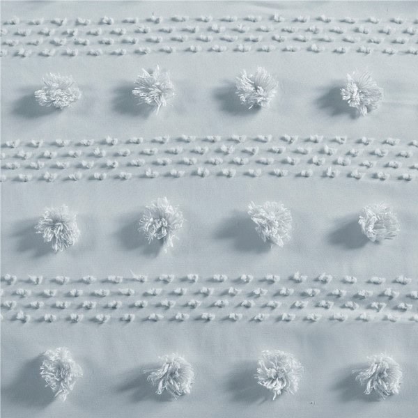 Intelligent Design Lucy Clip Jacquard Duvet Cover Set in Blue, Full/Queen ID12-2378 - Image 2