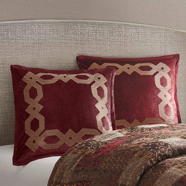 Croscill Classics Clermont European Pillow Sham in Burgundy, 26x26" CCL11-0025 - Image 3