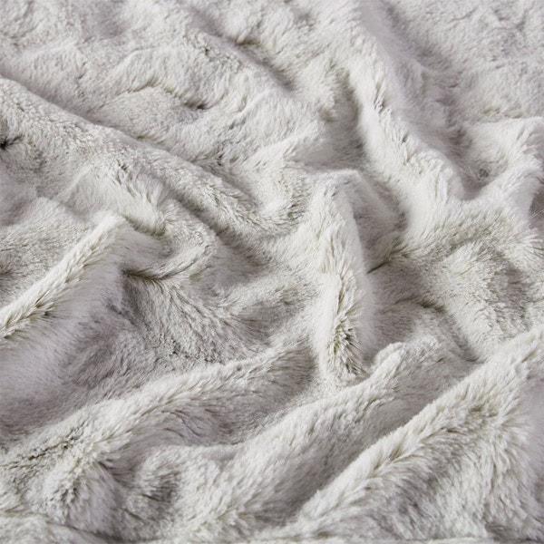 Madison Park Zuri Oversized Faux Fur Throw in Snow Leopard, 60x70" MP50-6233 - Image 2