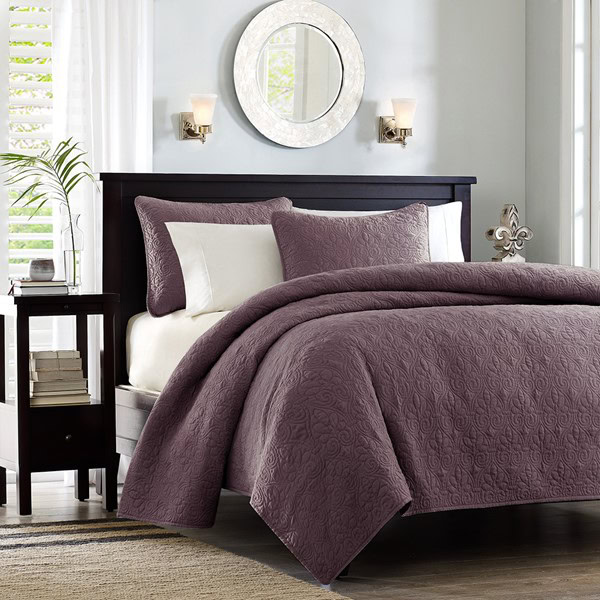 Madison Park Quebec Reversible Quilt Set in Purple, King/Cal King MP13-6150 - Image 4