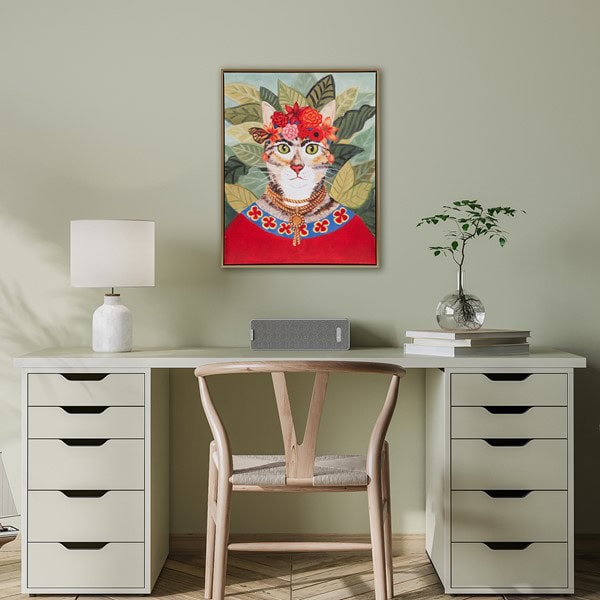 Madison Park Pet Portrait Framed Canvas Wall Art in Bohemian Cat, One Size ID95C-0041 - Image 4