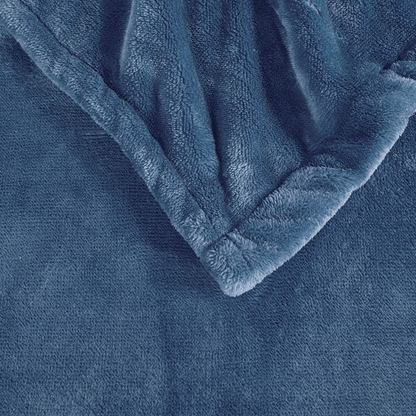 Beautyrest Plush Heated Blanket in Sapphire Blue, Twin BR54-0658 - Image 2