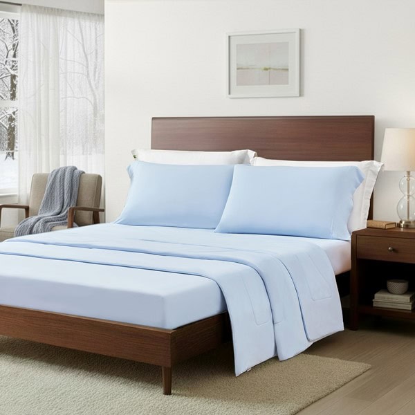 Main Street Sublime Serenity Luxury Sheet Set in Ice Blue, King OLX10-0027 - Image 4