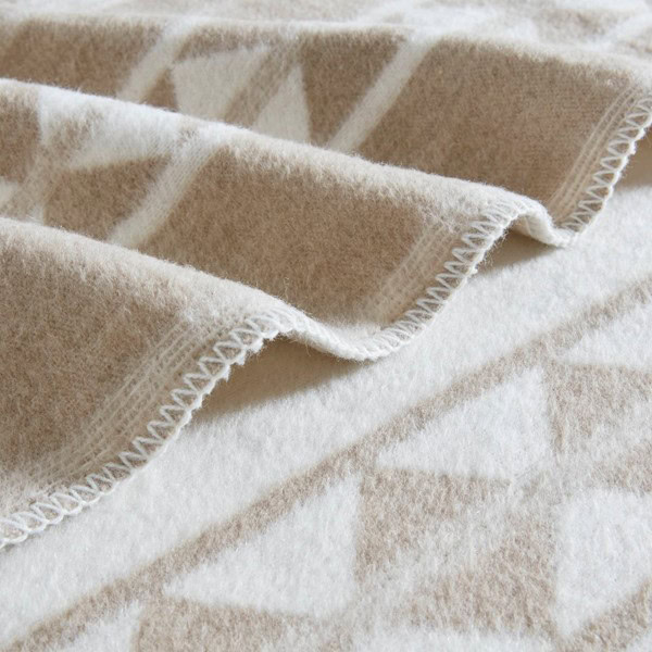 Woolrich Alberta Cotton Blend Blanket in Ivory Stripe, King WR51-3921 - Image 3