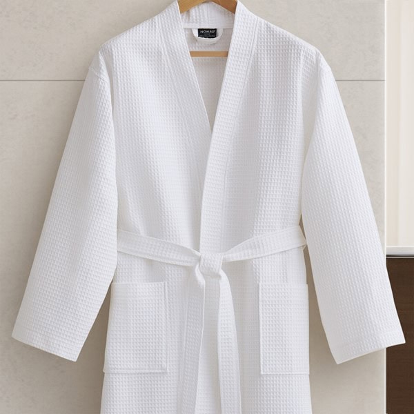 Nomad Home Waffle Premium Bath Robe in White, One Size NH04-0002 - Image 4