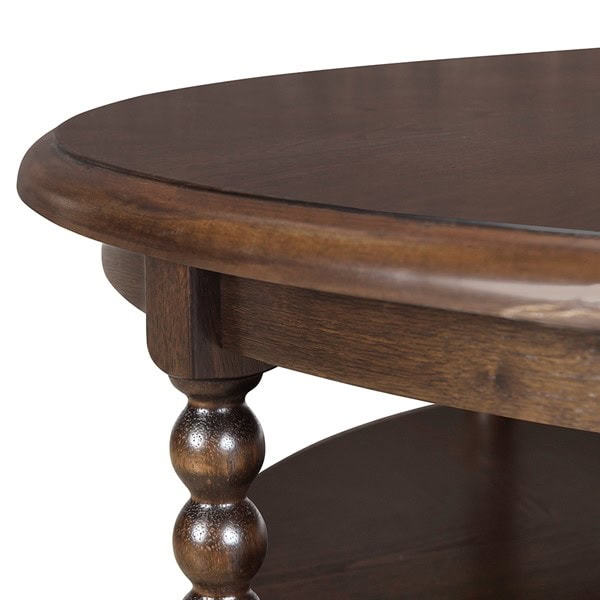 Martha Stewart Philippe Round Coffee Table with Shelf in Brown, One Size MT120-1202 - Image 4