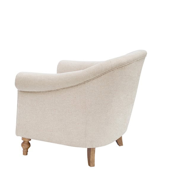 Martha Stewart Fayette Tufted Accent Arm Chair in Cream, One Size MT100-1190 - Image 3