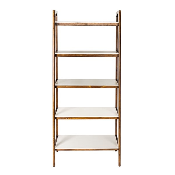Madison Park Parker Shelf / Bookcase in Off-White/Pecan, One Size MP138-0128 - Image 3