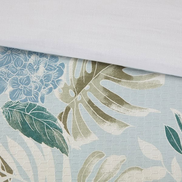 Harbor House Blue Kiawah Island 5 Piece Cotton Duvet Cover Set with Throw Pillow in Blue, King/Cal King HH12-1855 - Image 2