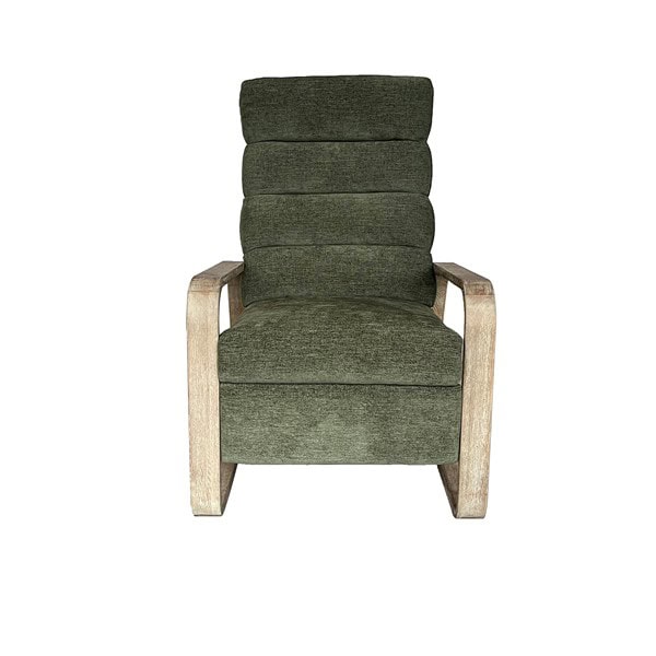 Chapel Hill Jordan Wood framed push back Recliner in Green, One Size CH103-0010 - Image 2