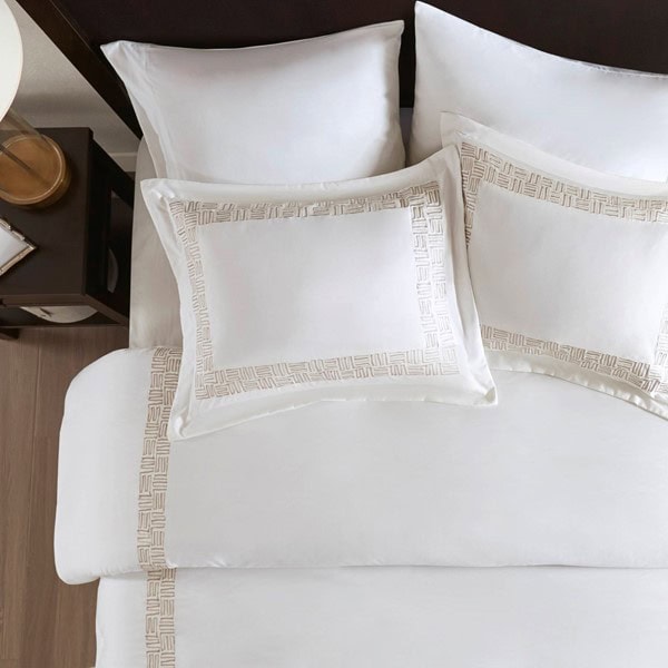 Harbor House Blue Nile 3 Piece Cotton Sateen with Embroidery Duvet Set, Full/Queen HH12-1873 - Image 3