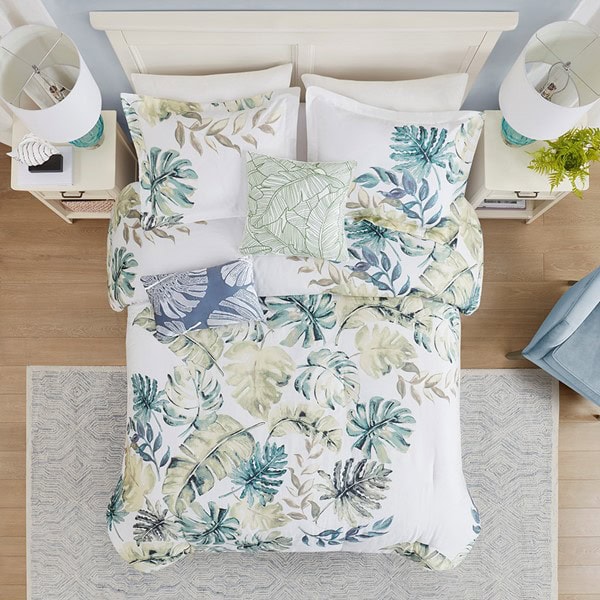 Harbor House Blue Lorelai Cotton Printed 6 Piece Comforter Set, Cal King HH10-1621 - Image 3