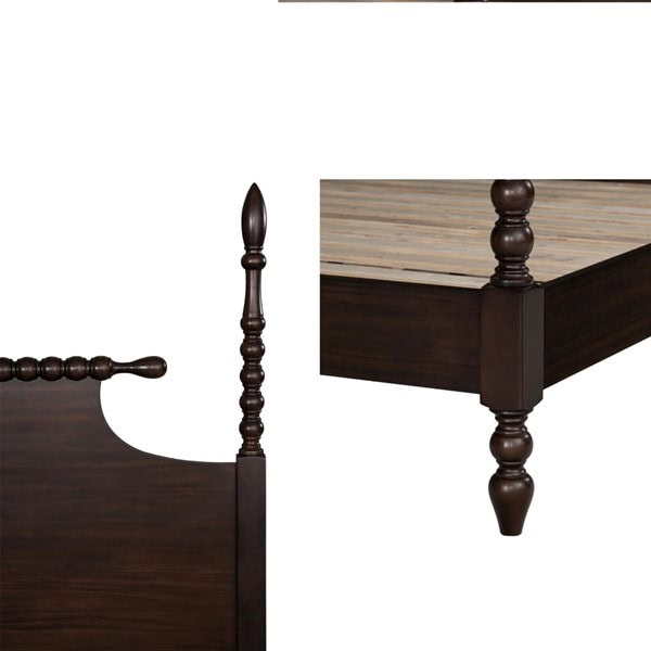 Madison Park Signature Beckett Turned Wood Spindle Bed in Morocco Brown, Queen MPS115-0058U2 - Image 6