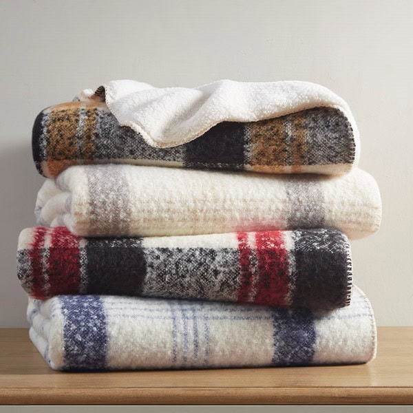 Woolrich Bloomington Faux Mohair to Sherpa Throw in Tan, 50x60" WR50-3970 - Image 6