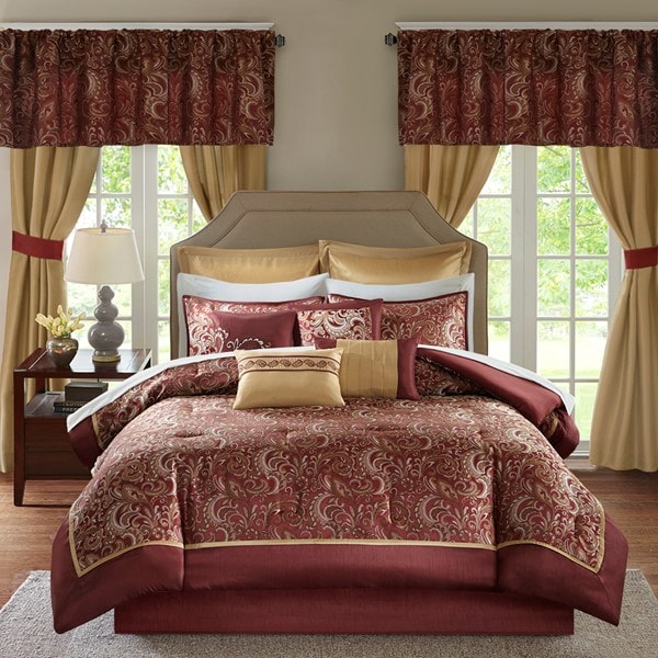 Madison Park Essentials Brystol 24 Piece Room in a Bag in Red, Cal King MPE10-635 - Image 3