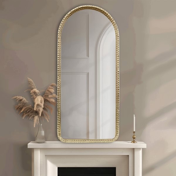 Madison Park Mia Gold Metal Arch Wall Mirror in Gold, One Size MP95F-0327 - Image 3