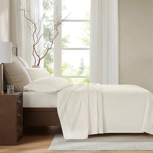 Harbor House 100% Egyptian Cotton Sateen Sheet Set in Off-White, King HHD20-1960 - Image 2