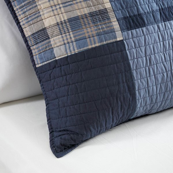 Woolrich Winter Hills Oversized Cotton Quilt Set in Blue, Full/Queen WR13-4086 - Image 3