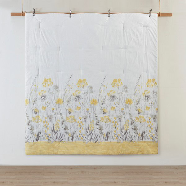 Madison Park Prairie 5 Piece Seersucker Comforter Set with Throw Pillows in Yellow, King/Cal King MP10-8360 - Image 5