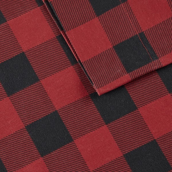 Woolrich Cotton Flannel Sheet Set in Red/Black Buffalo Check, Queen WR20-2285 - Image 4