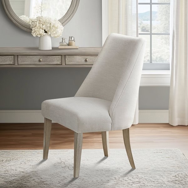 Martha Stewart Winfield Upholstered Dining chair Set of 2 in Ivory, Set of 2 MT108-0154 - Image 2