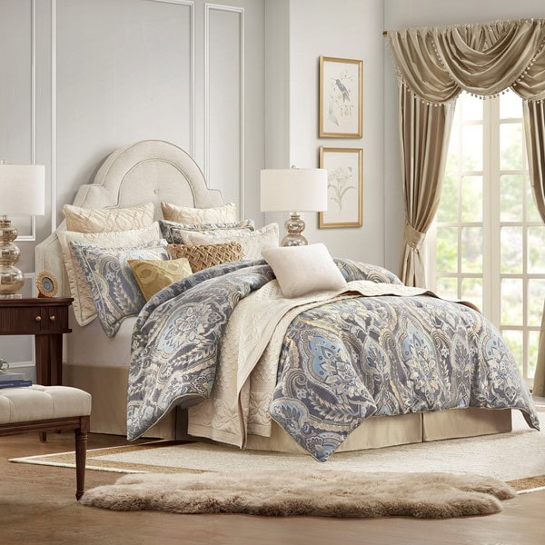 Croscill Classics Julius 4 Piece Comforter Set in Blue/Grey, Cal King CCL10-0064 - Image 2