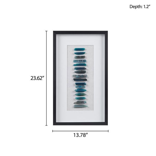 INK+IVY Cerulean Stones Framed Blue Agate Shadowbox Wall Decor Panel in Blue, One Size MT95B-0064 - Image 6