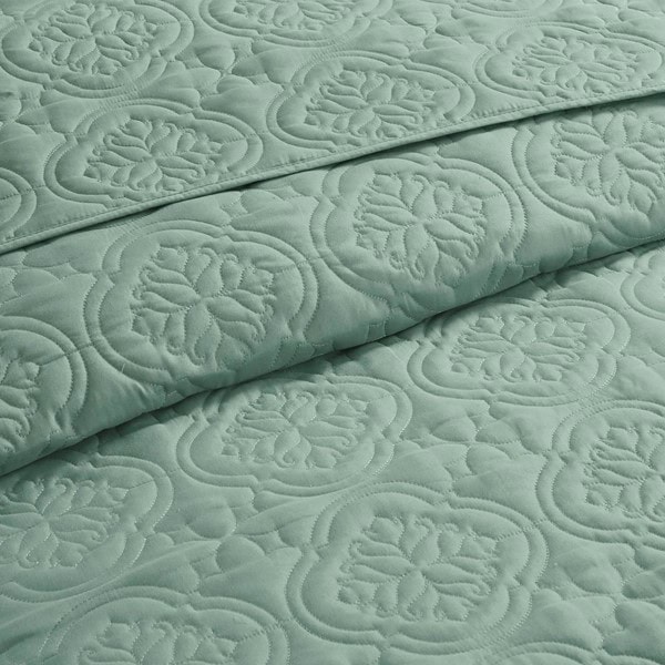 510 Design Oakley 3 Piece Reversible Bedspread Set in Seafoam, King/Cal King 5DS13-0171 - Image 3