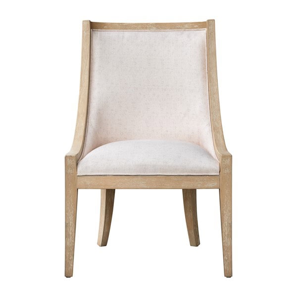 Martha Stewart Elmcrest Upholstered Dining Chair with Nailhead Trim in Beige Stripe, One Size MT108-1197 - Image 2