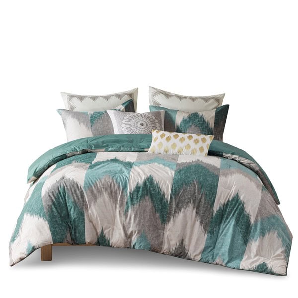 INK+IVY Alpine Cotton Comforter Mini Set in Aqua, King/Cal King II10-782 - Image 2