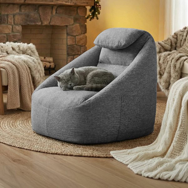 Main Street Cloud Ergonomic Couch in Charcoal, One Size OLX106-0003 - Image 7