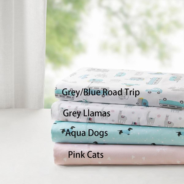 Intelligent Design Novelty Printed Sheet Set in Pink Cats, TXL ID20-1431 - Image 2