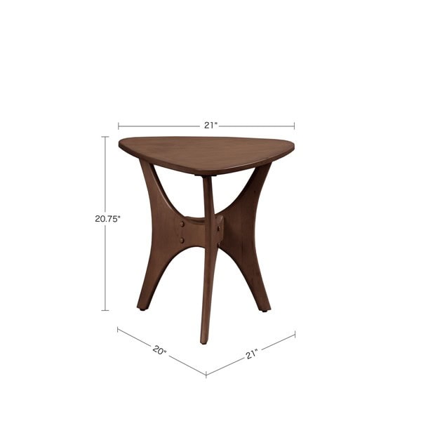 INK+IVY Blaze Triangle Wood End Table in Brown, One Size FPF17-0296 - Image 5