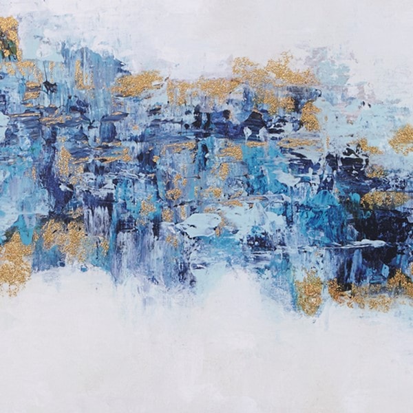 INK+IVY Blue Drift Abstract 5-piece Gallery Framed Canvas Wall Art Set, Set of 5 MT95C-0036A - Image 3