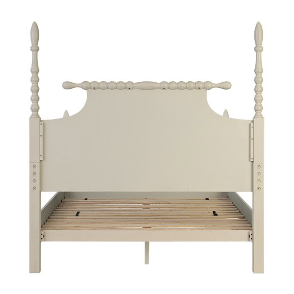 Madison Park Signature Beckett Turned Wood Spindle Bed in Antique Cream, Queen MPS115-0287U2 - Image 3