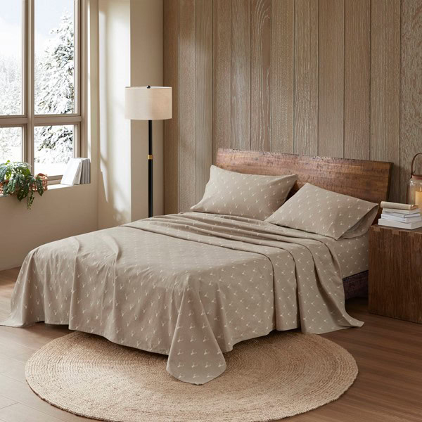 Woolrich Cotton Flannel Sheet Set in Stag Head, King WR20-4099 - Image 3