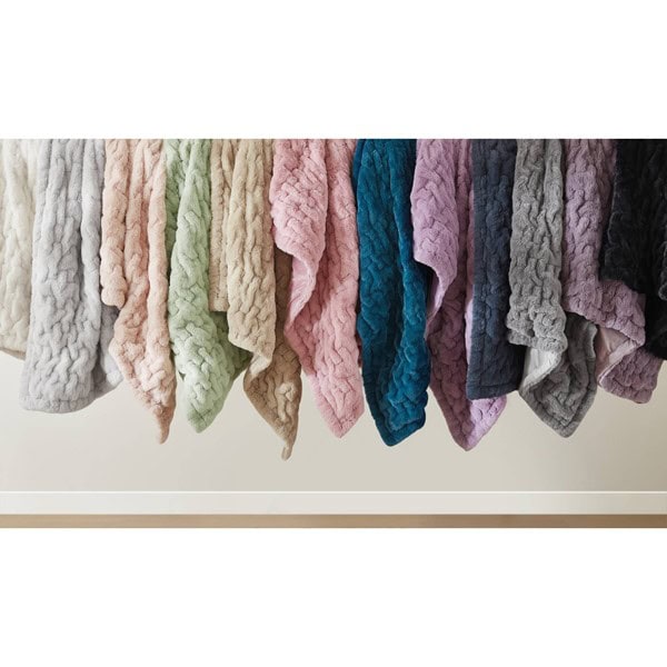 Madison Park Ruched Fur Throw in Pink, 50x60" MP50-8803 - Image 7