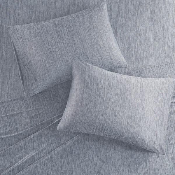 Urban Habitat Comfort Cool Jersey Knit Nylon Blend Sheet Set in Grey, Full UH20-2462 - Image 3