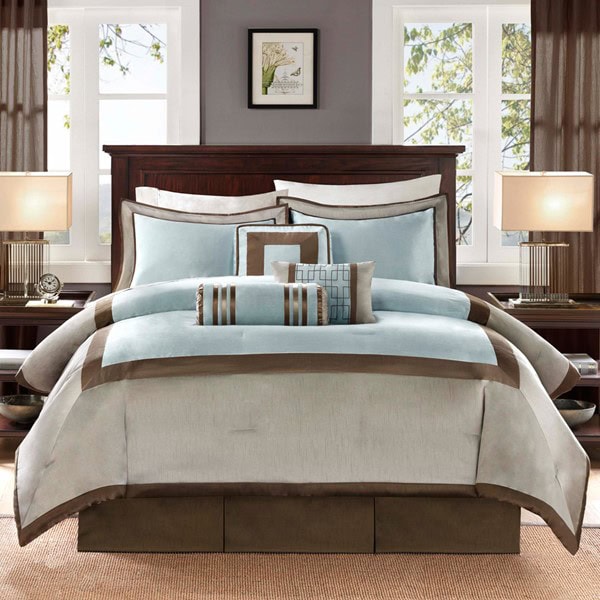 Madison Park Genevieve 7 Piece Comforter Set in Blue, King MP10-281 - Image 3