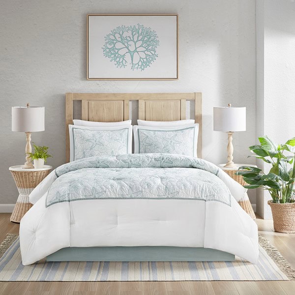 Harbor House Blue Maya Bay Comforter Set in White, Cal King HH10-1225 - Image 2