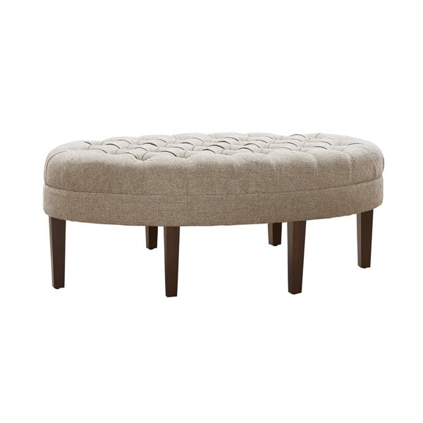 Madison Park Martin Surfboard Tufted Ottoman in Linen, One Size FPF18-0264 - Image 4