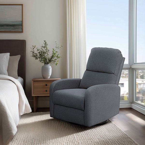 INK+IVY Dakota Power Recliner 3-in-1 with Swivel, Glider, Charging Station in Grey, One Size II103-0610