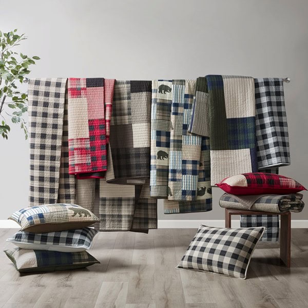 Woolrich Winter Plains 100% Cotton Oversized Quilt Mini Set in Taupe, King/Cal King WR14-1727 - Image 4