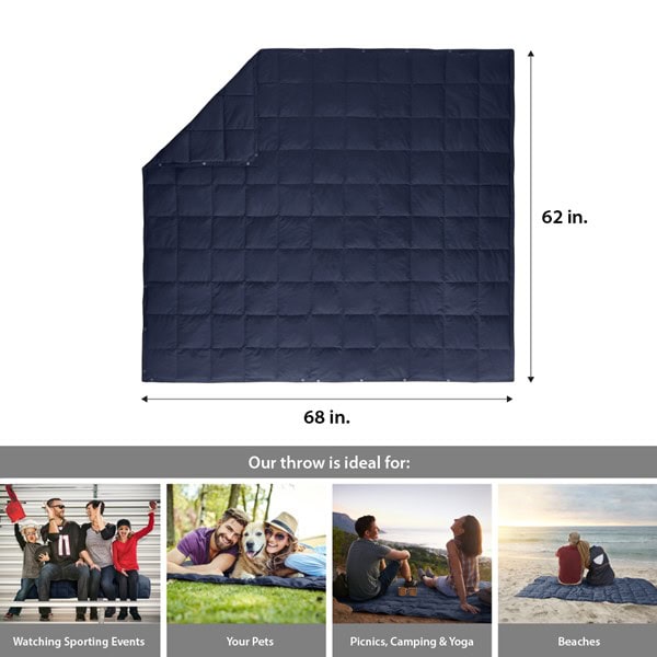 True North by Sleep Philosophy Hadly Wearable Multipurpose Throw in Indigo, 62x68" TN50-0483 - Image 4