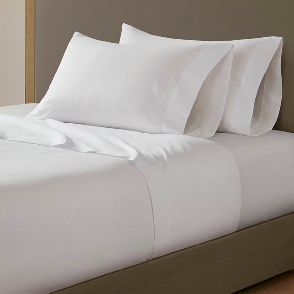 Nomad Home Plain Weave Essential Microfiber Sheet Set in Bright White, King NH20-0140 - Image 5