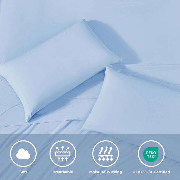 Main Street Sublime Serenity Luxury Sheet Set in Ice Blue, King OLX10-0027 - Image 3