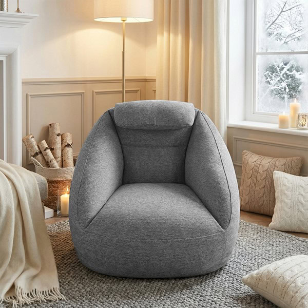 Main Street Cloud Ergonomic Couch in Charcoal, One Size OLX106-0003 - Image 3