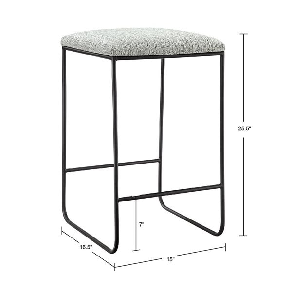 Martha Stewart Hastings Counter Stool in Grey/Black MT104-0085 - Image 4