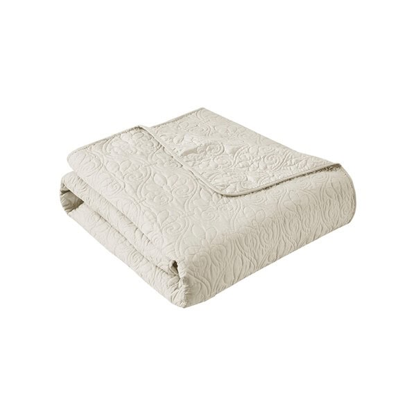 Madison Park Quebec Oversized Quilted Throw in Ivory, 60x70" MP50-2985 - Image 4