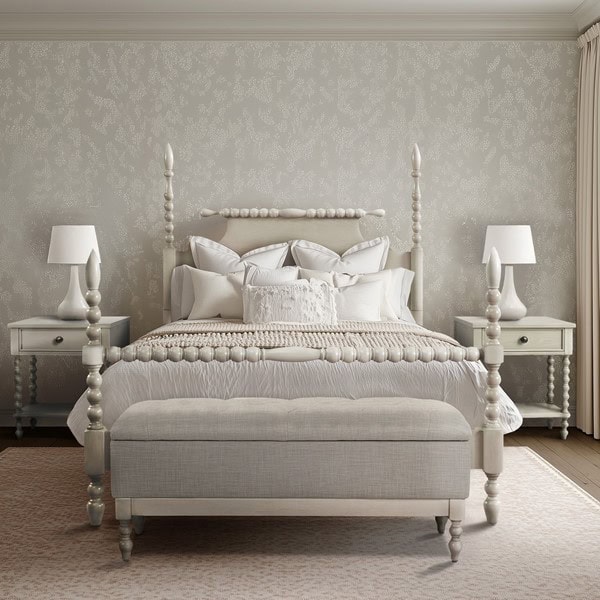 Madison Park Signature Beckett Turned Wood Spindle Bed in Antique Cream, Queen MPS115-0287U2 - Image 5